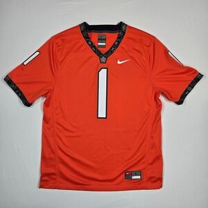 Nike Team OSU Men L Orange Football Jersey #1 Sportcore NCAA Game Day